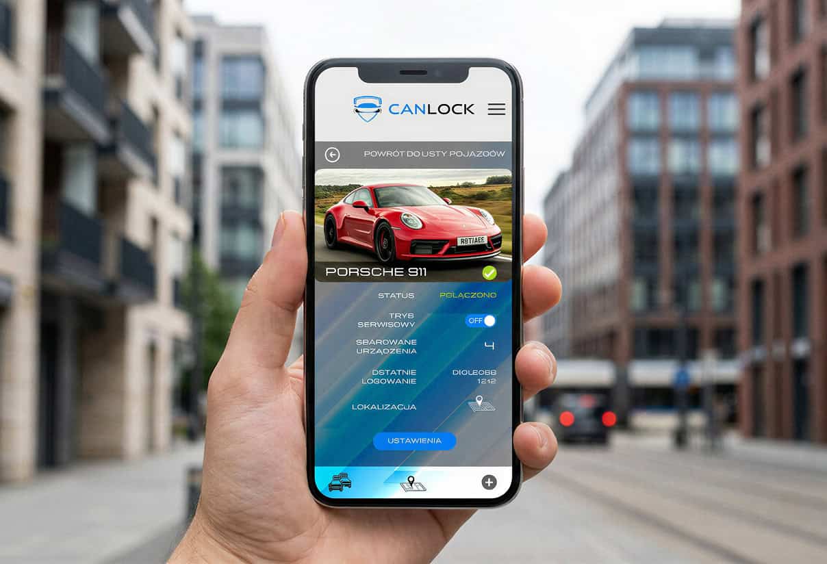 telefon z aplikacją CANLOCK