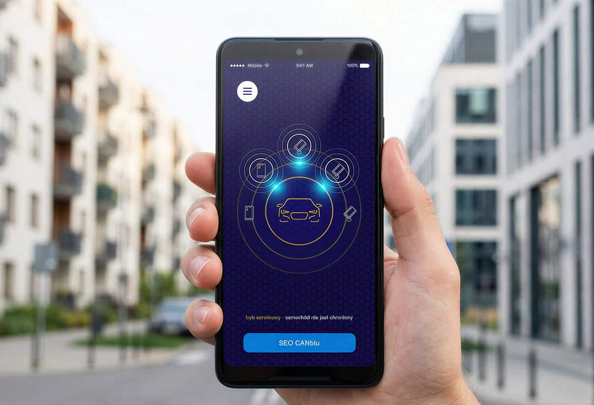 telefon z aplikacją SEO CANblu